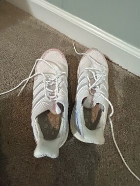 adidas White and Pink Men’s Athletic Sneakers